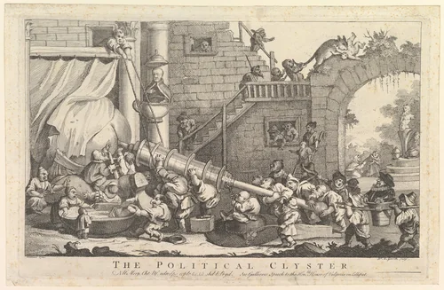 The Political Clyster by William Hogarth, print, 1757
