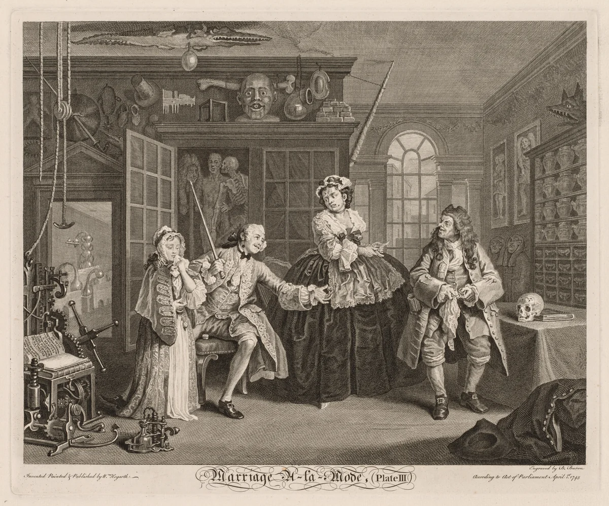 Marriage à la Mode: The Scene with the Quack by William Hogarth, other, 1745