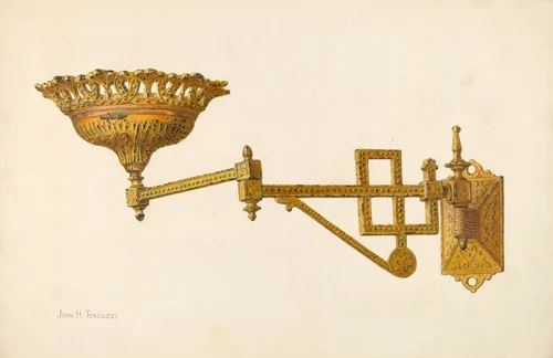Lamp Bracket by John H. Tercuzzi, index of american design, 1942