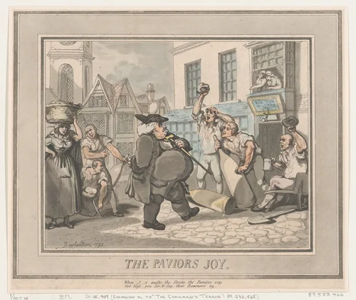 The Pavior's Joy by Thomas Rowlandson, print, 1792