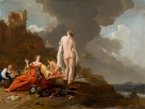 Landscape with Nymphs (and Diana?) by Bartholomeus Breenbergh, painting, 1647