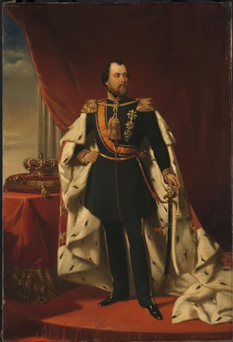 Portrait of William III, King of the Netherlands by Nicolaas Pieneman, painting, 1856