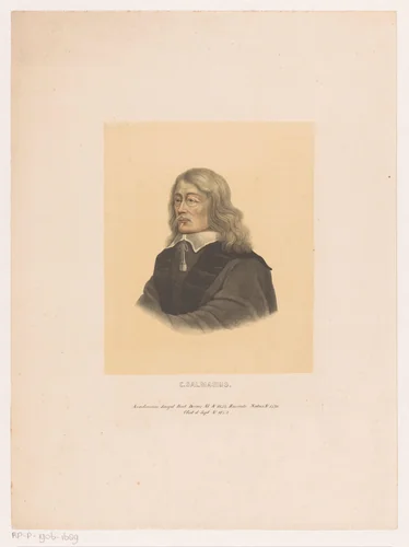 Portret van Claudius Salmasius by Leendert Springer, print, 1850