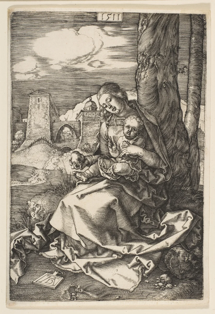 Virgin and Child with the Pear by Albrecht Dürer, print, 1511