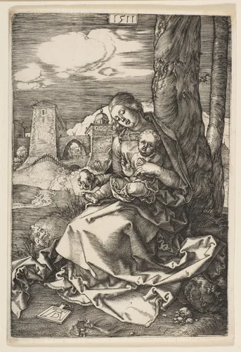 Virgin and Child with the Pear by Albrecht Dürer, print, 1511
