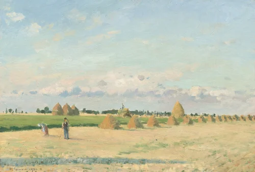 Landscape, Ile-de-France by Camille Pissarro, painting, 1873