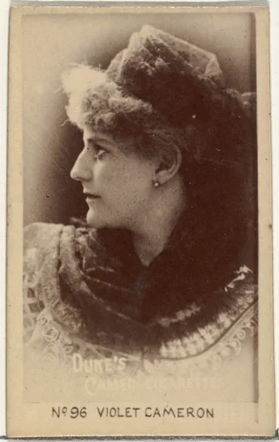 Card Number 96, Violet Cameron, from the Actors and Actresses series (N145-4) issued by Duke Sons & Co. to promote Cameo Cigarettes by W. Duke, Sons & Co., photograph, 1880-1889
