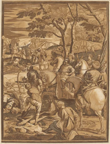 The Crucifixion (Right Panel) by John Baptist Jackson, print, 1741