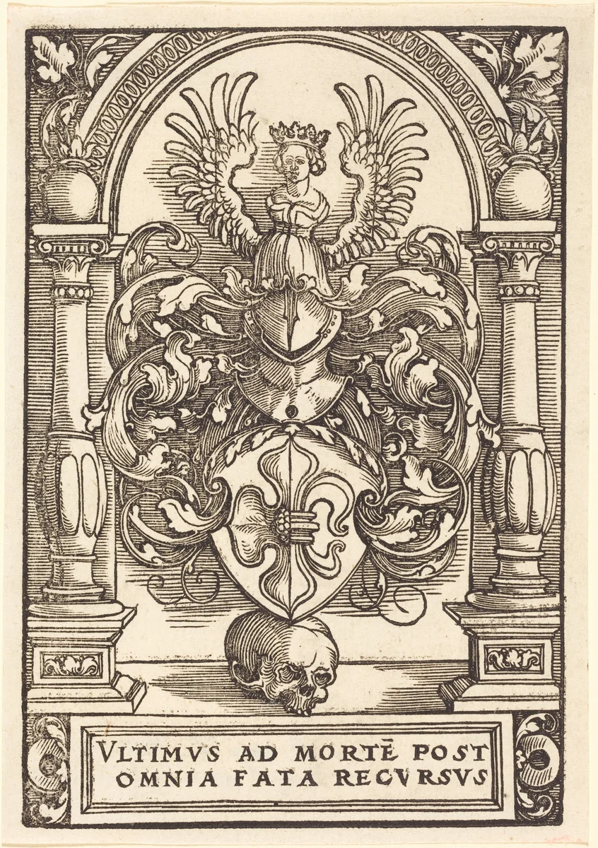 Coat of Arms of Lazarus Spengler by Hans Springinklee, print, 1500-1550