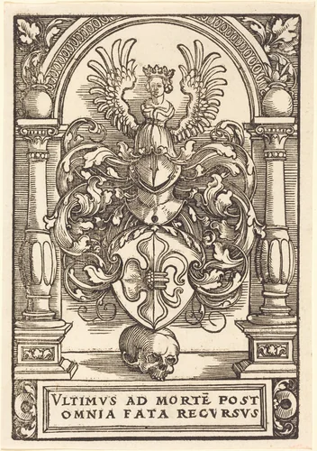 Coat of Arms of Lazarus Spengler by Hans Springinklee, print, 1500-1550