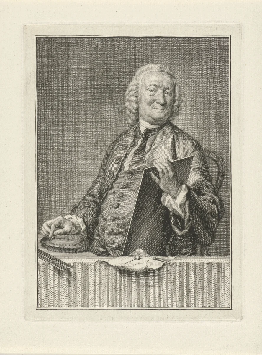 Portret van Jacob van Houbraken by Jacob Houbraken, print, 1769-1770
