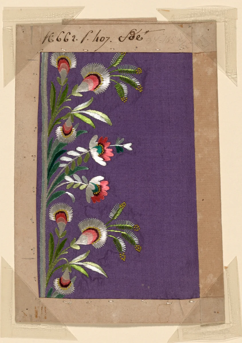 Salesman's Sample by Probably France, Lyon, textile, 1780-1810