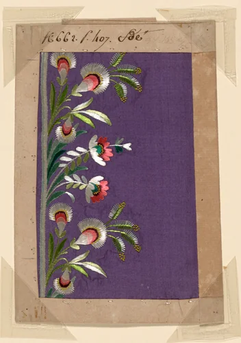 Salesman's Sample by Probably France, Lyon, textile, 1780-1810