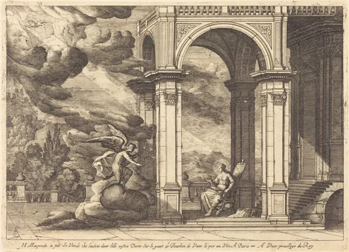 The Annunciation by Henri Mauperché, print, 1602-1686