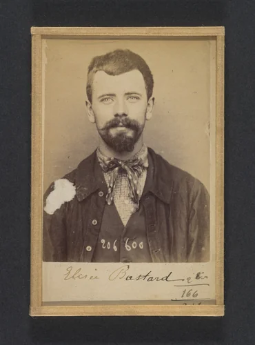 Bastard. Élisée, Joseph, Michel. 22 ans, né à Birnel (Oise). Polisseur. Anarchiste. 20/8/93. by Alphonse Bertillon, photograph, 1893