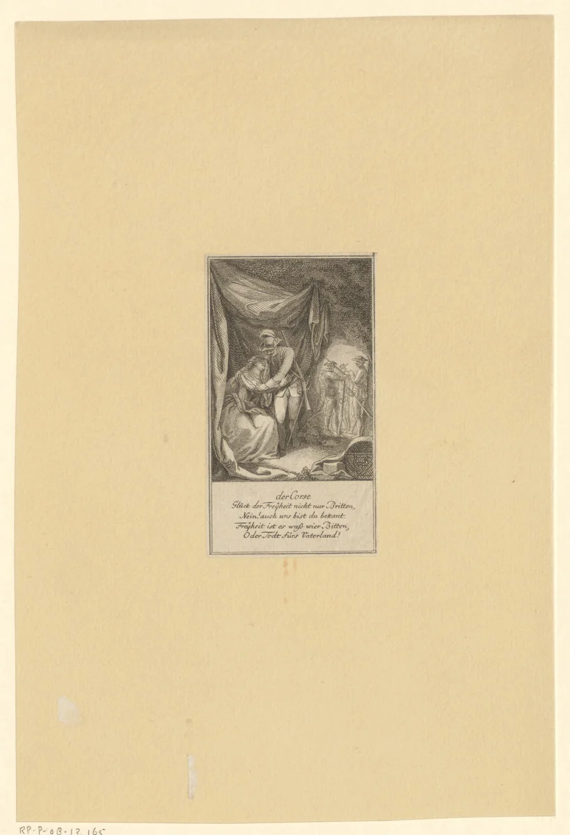 Corsicanen in een grot by Daniel Berger, print, 1775