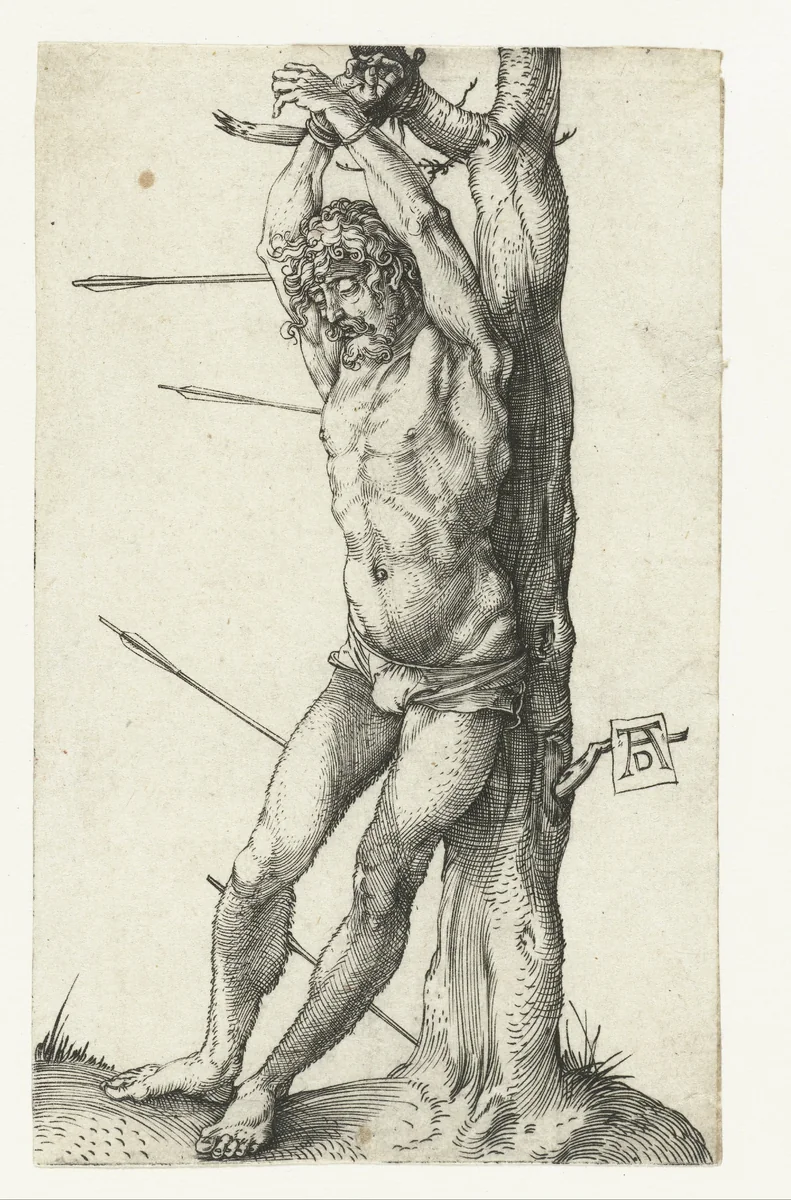 De Heilige Sebastiaan by Unknown, print, 1499-1503