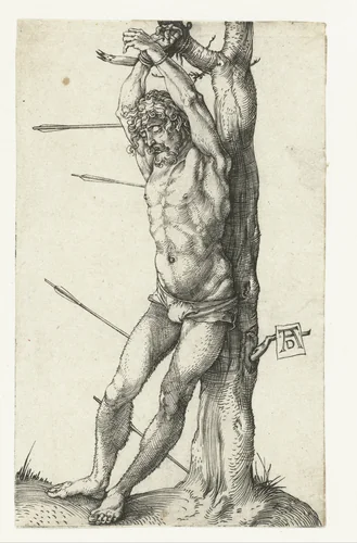 De Heilige Sebastiaan by Unknown, print, 1499-1503