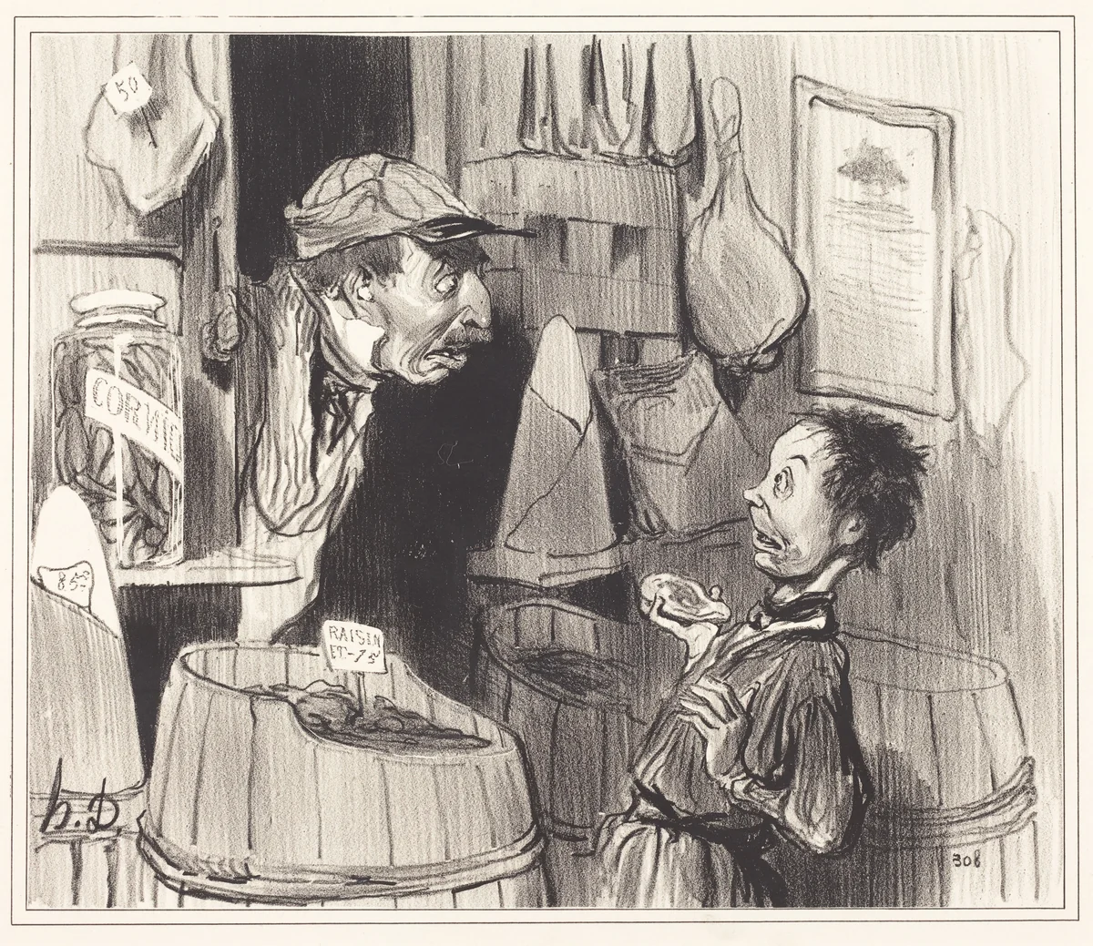 Épicier citoyen, guerrier pur et sans tache... by Honoré Daumier, print, 1841