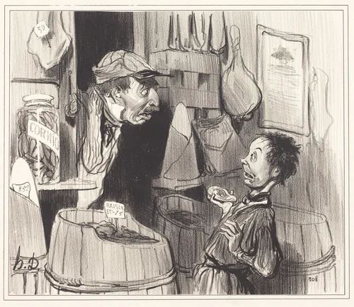Épicier citoyen, guerrier pur et sans tache... by Honoré Daumier, print, 1841
