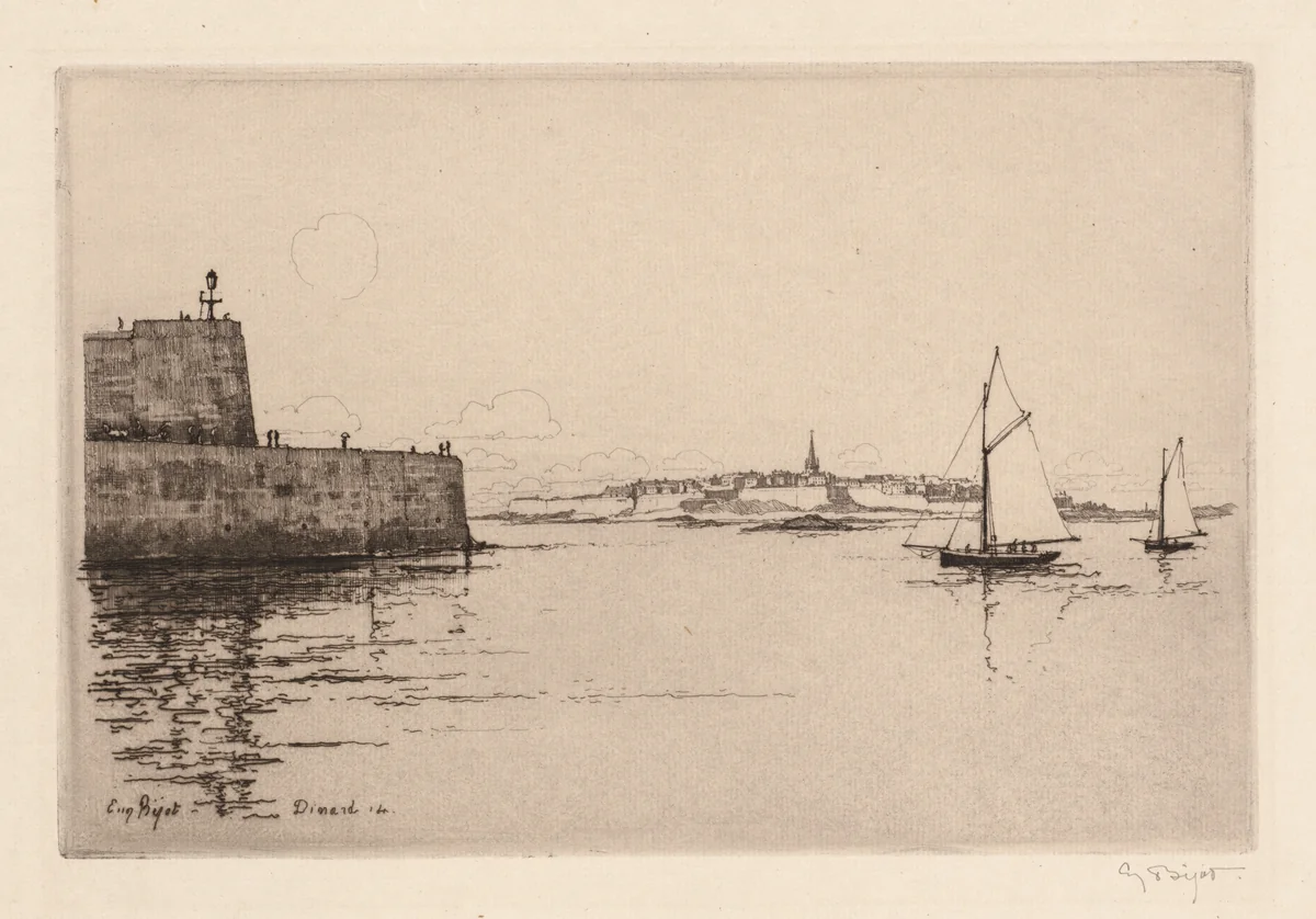 Saint-Malo Viewed from Dinard (Saint-Malo vu de Dinard) by Eugène Bejot, print, 1914