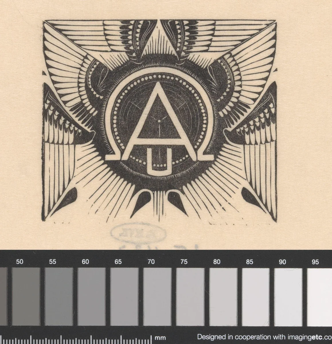 Vignet 'Alfa U Omega' by Mathieu Lauweriks, print, 1897