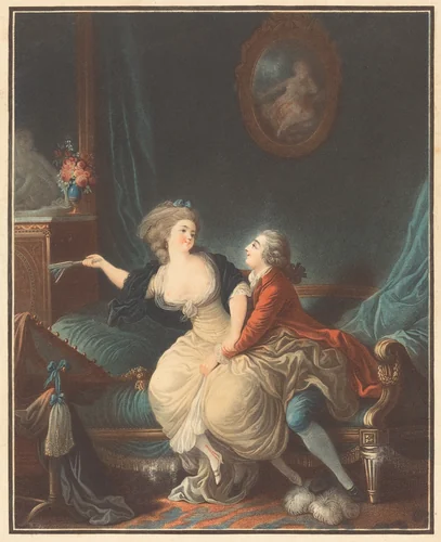 L'Eventail cassé by Louis Marin Bonnet, print, 1736-1793