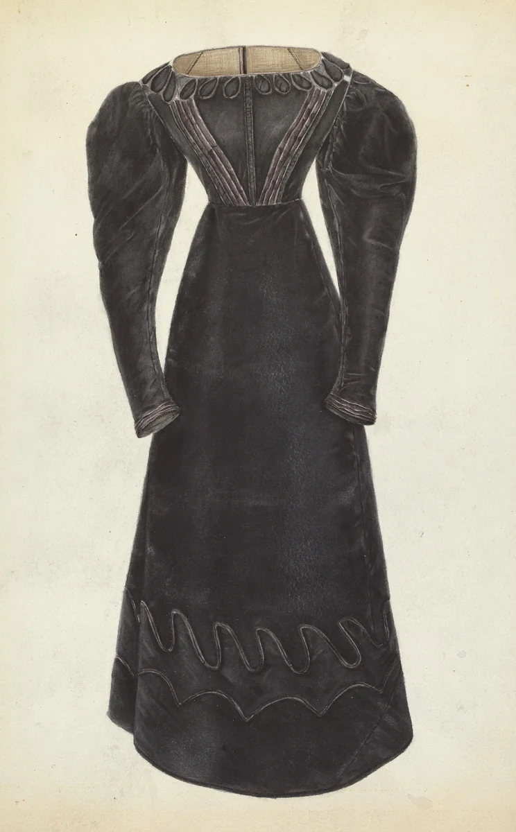 Woman's Dress by Bessie Forman, index of american design, 1935-1942
