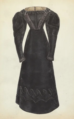Woman's Dress by Bessie Forman, index of american design, 1935-1942