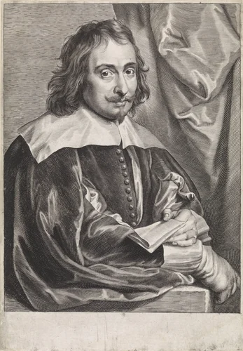 Portret van Balthasar Gerbier, op 42-jarige leeftijd by Paulus Pontius, print, 1634
