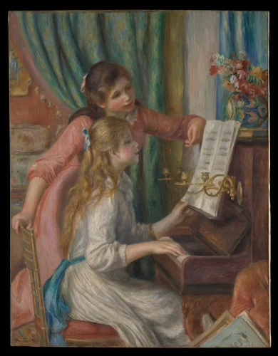 Two Young Girls at the Piano by Auguste Renoir, painting, 1892