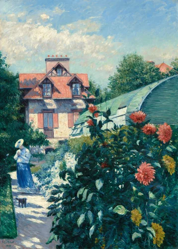 Dahlias, Garden at Petit Gennevilliers by Gustave Caillebotte, painting, 1893