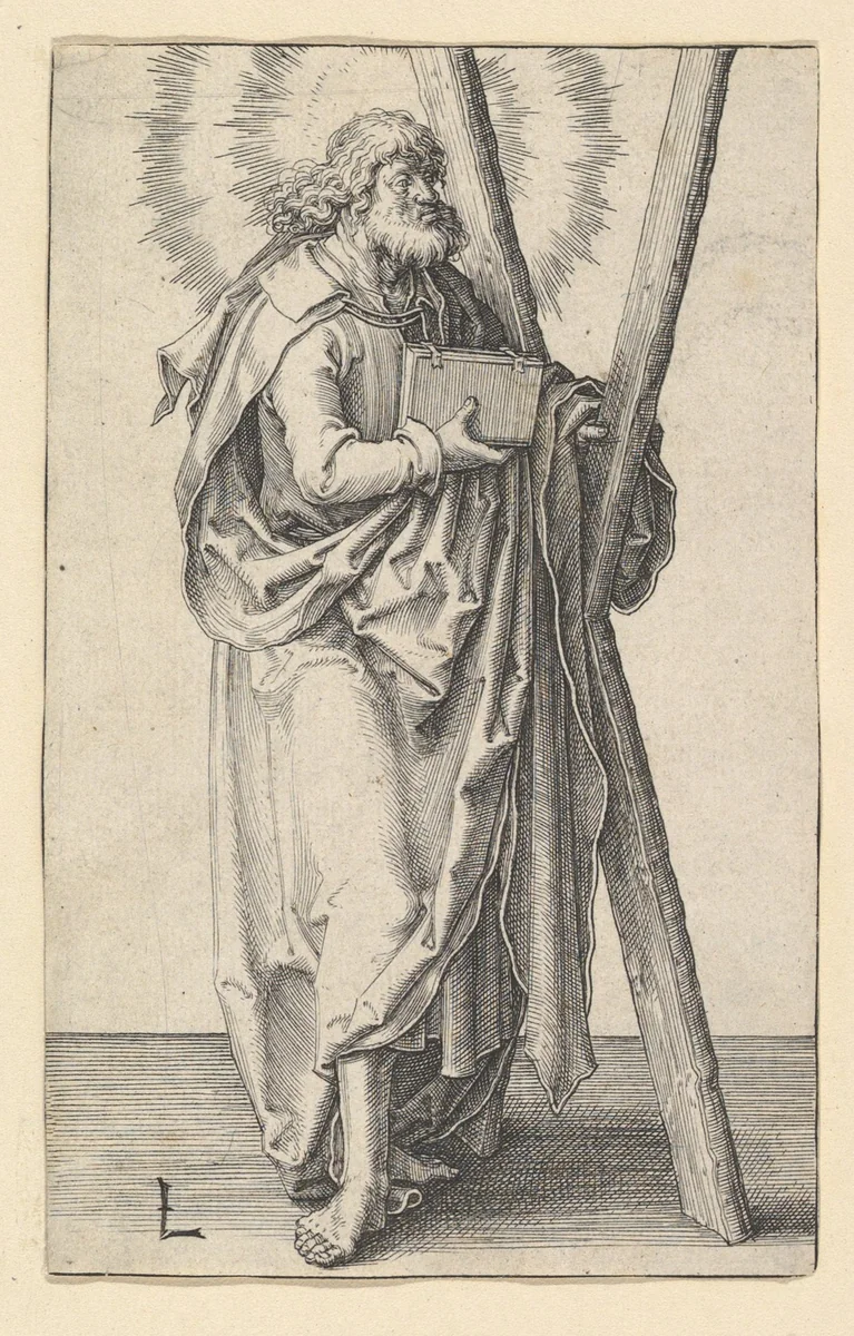St. Andrew by Lucas van Leyden, print, 1505-1515
