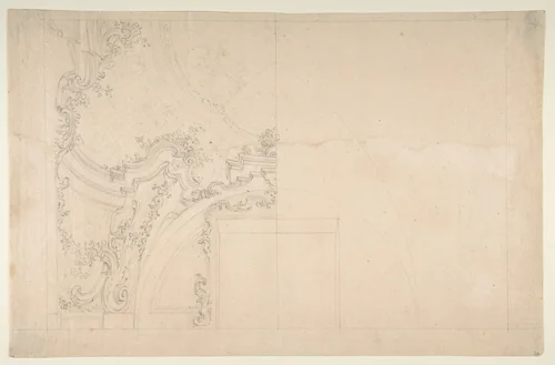 Design for Ceiling by Leonardo Marini, drawing, 1700-1800