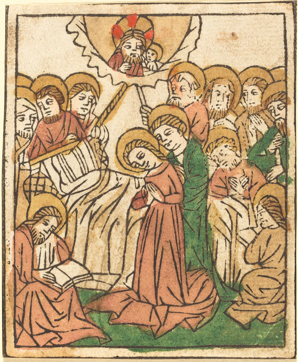 The Death of the Virgin by German 15th Century, print, 1460