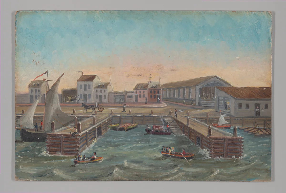 Old Ferry Stairs by William P. Chappel, artwork, 1870