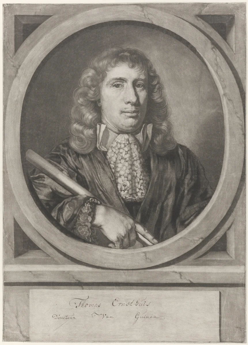 Portret van Thomas Ernsthuys by Abraham Bloteling, print, 1684-1690