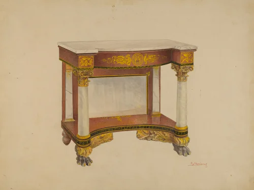 Console Table by Joseph Rothenberg, index of american design, 1936