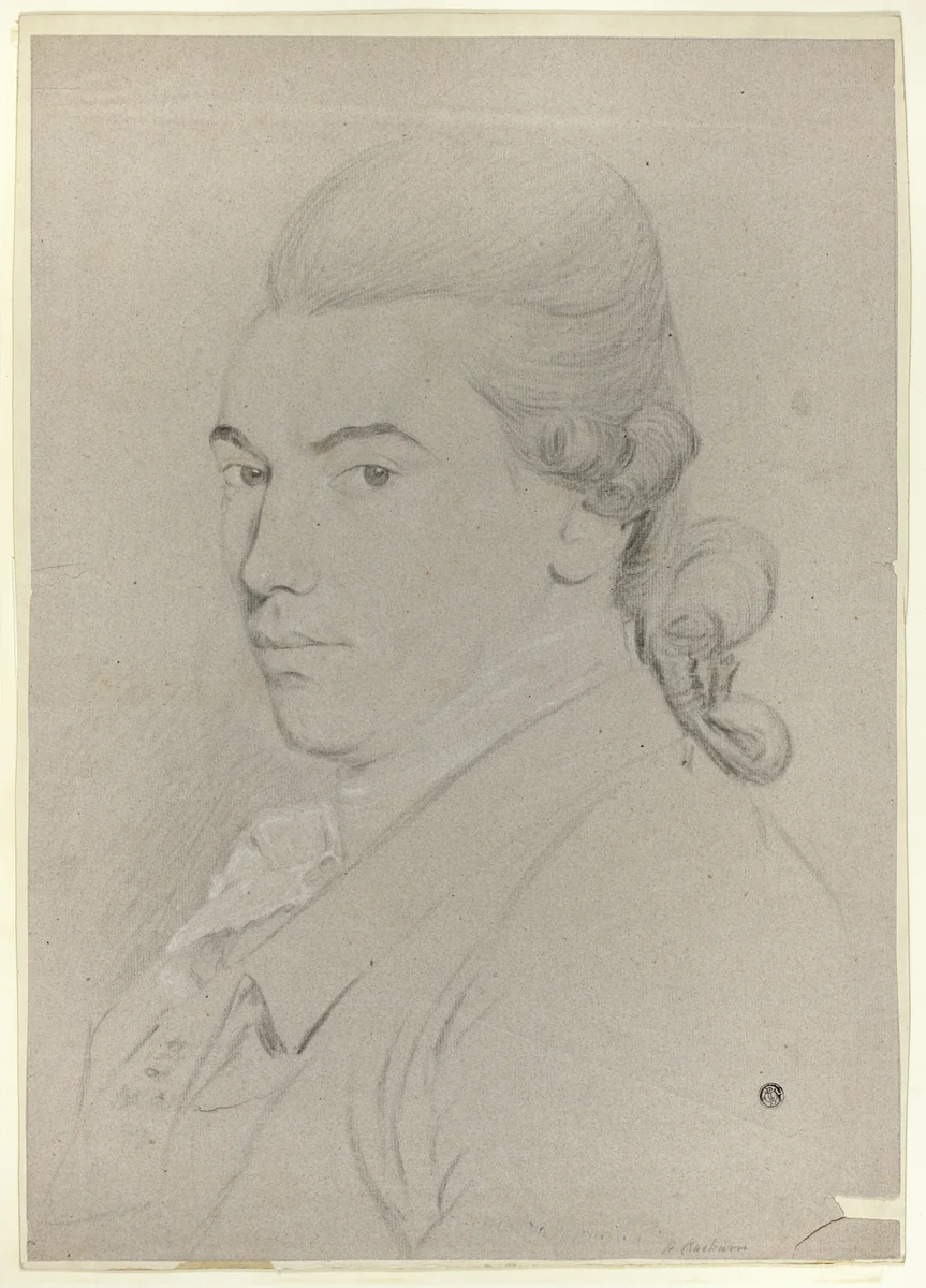 Portrait Bust of a Man by Thomas Gainsborough, drawing, 1775-1785