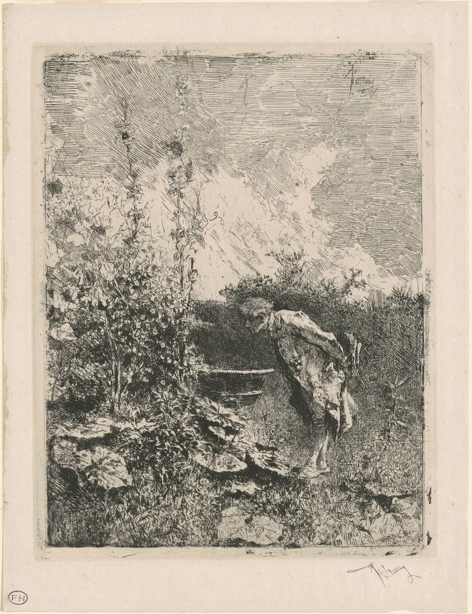 L'Amateur de jardin (The Gardening Enthusiast) by Mariano Fortuny Marsal, print, 1878