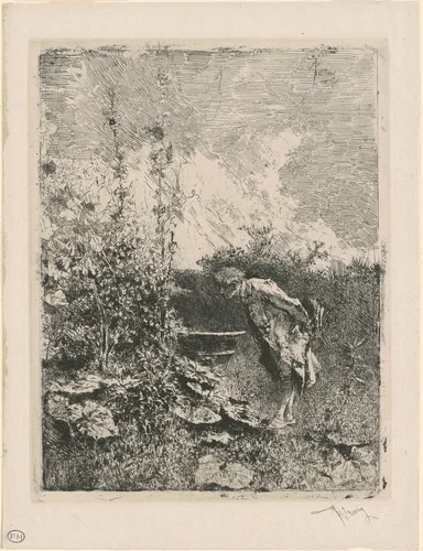 L'Amateur de jardin (The Gardening Enthusiast) by Mariano Fortuny Marsal, print, 1878