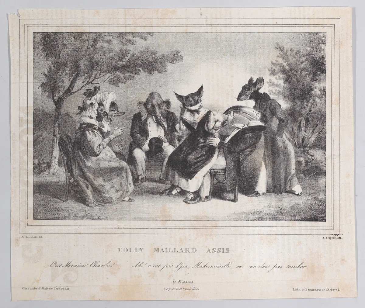 The Moral and Picturesque Voyage of Prince Kamchaka (No. 1) by J. J. Grandville, print, 1834-1844