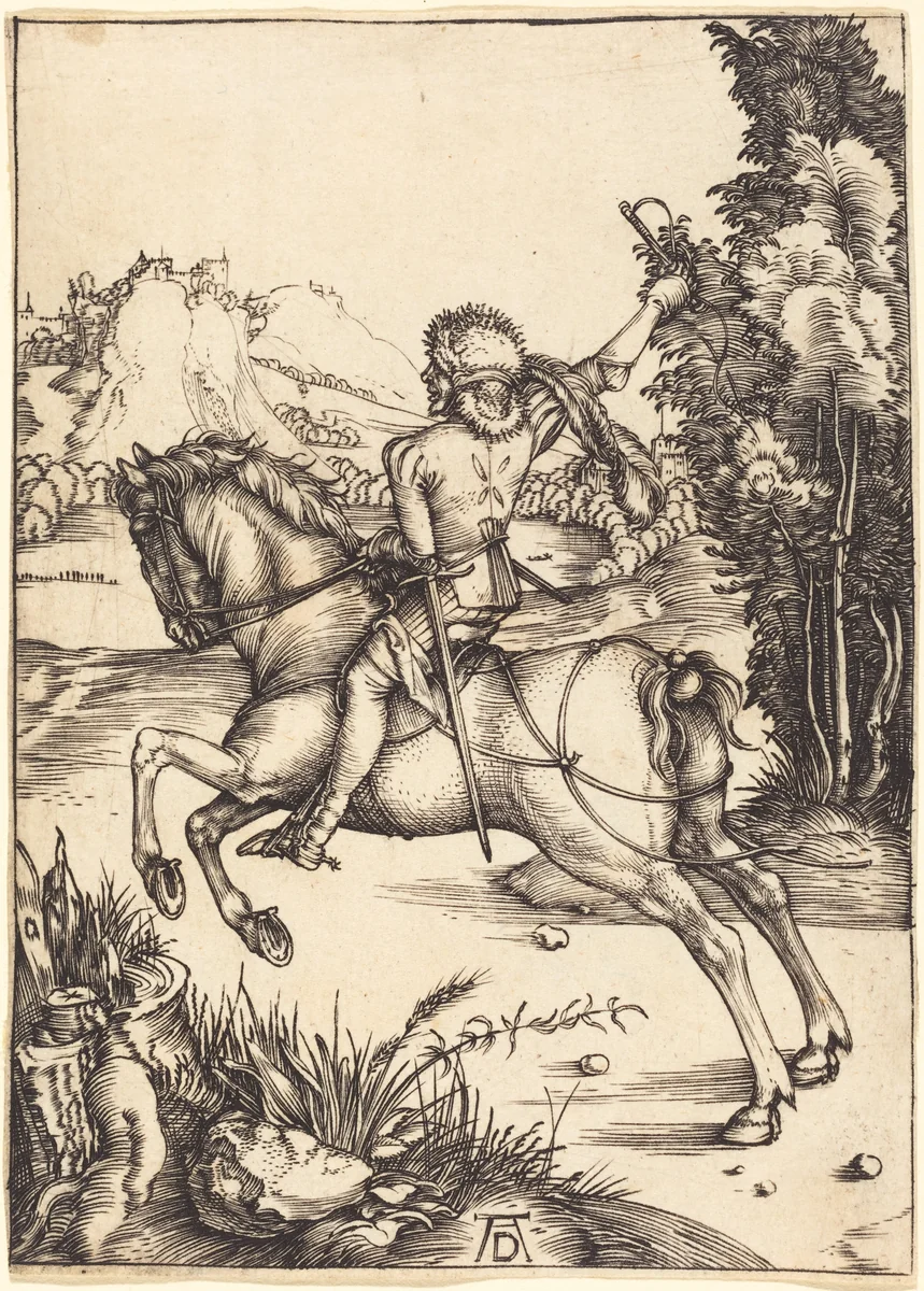 The Little Courier by Albrecht Dürer, print, 1496