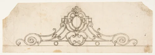 Motif for an Iron Balcony by anonymous, drawing, 1800-1899