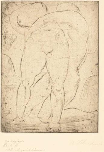 Passion II (Leidenschaft II) by Wilhelm Lehmbruck, print, 1914