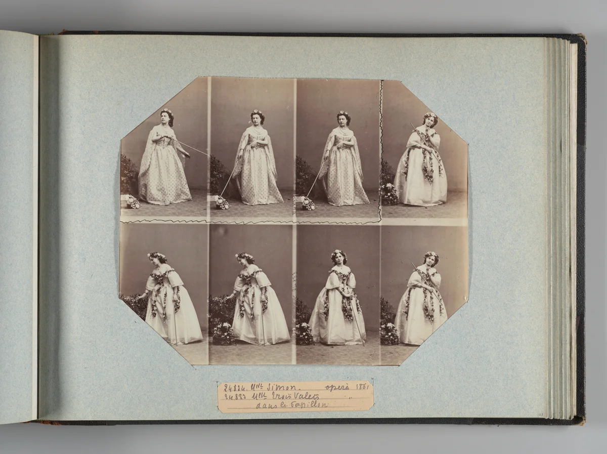 Mlle Simon; Mlle Troisvalets by André Adolphe-Eugène Disdéri, photograph, 1861