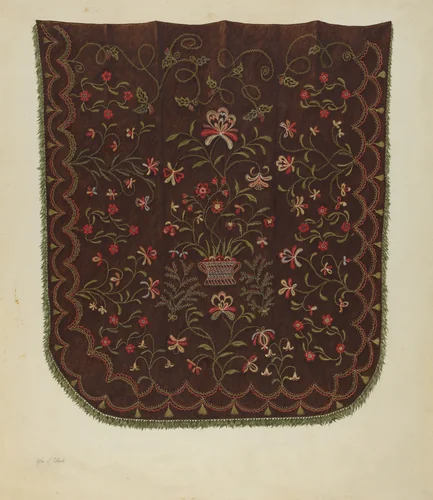 Coverlet by Mae A. Clarke, index of american design, 1935-1942