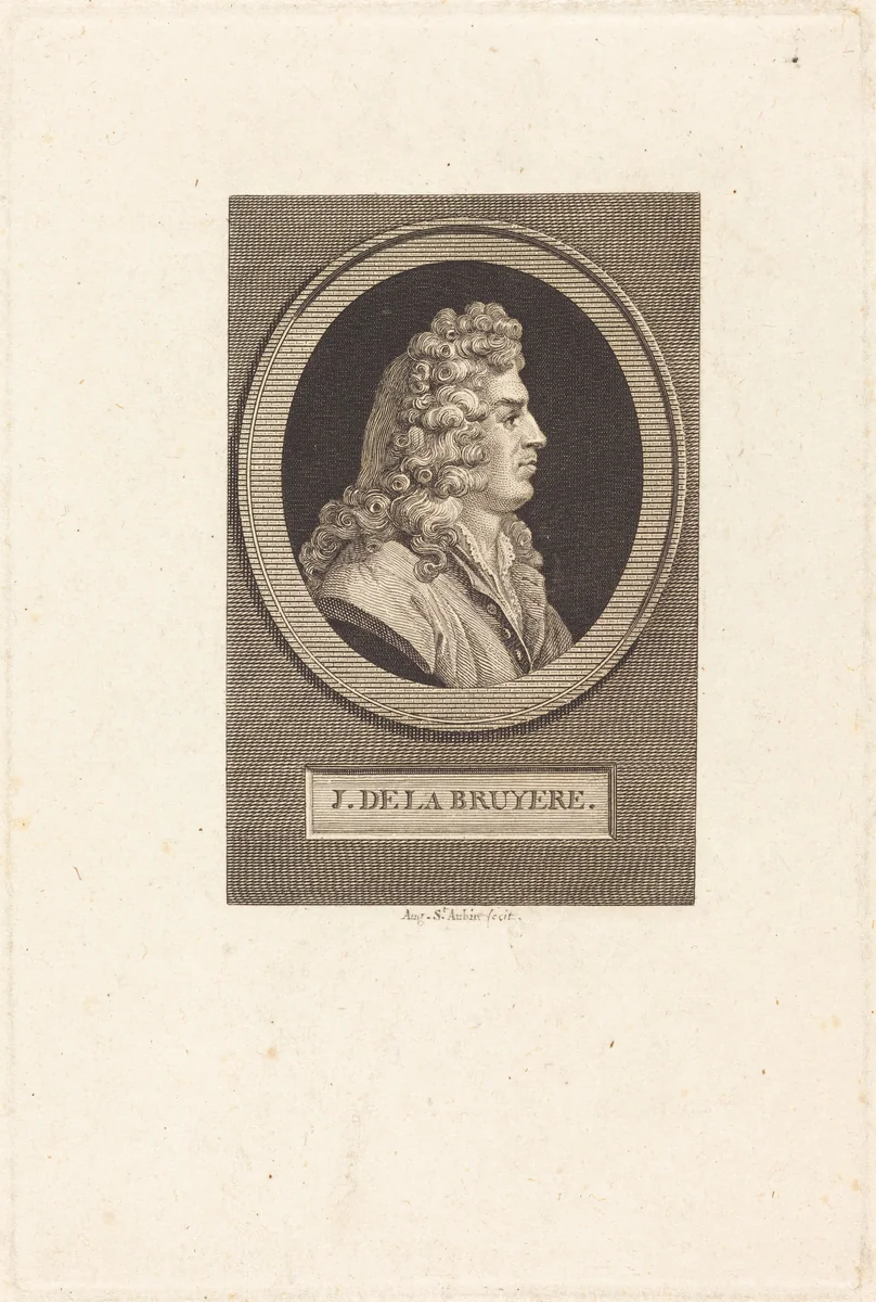 Jean de La Bruyere by Augustin de Saint-Aubin, print, 1805