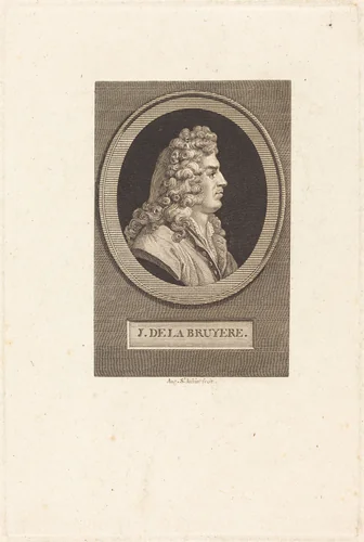 Jean de La Bruyere by Augustin de Saint-Aubin, print, 1805