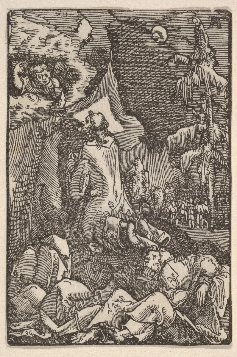The Agony in the Garden, from "The Fall and Salvation of Mankind Through the Life and Passion of Christ" by Albrecht Altdorfer, print, 1508-1518